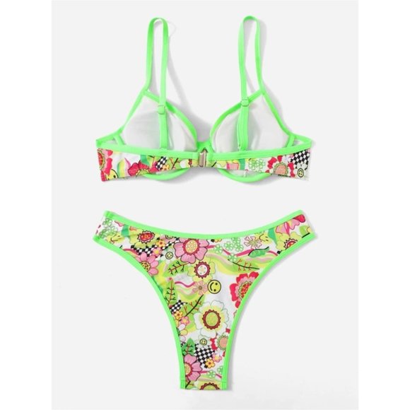 Push Up Bikini Swimsuit in Floral Print Medium - Picture 6 of 6